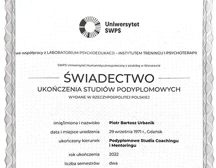 Podyplomowe studia — Coachingu i Mentoringu